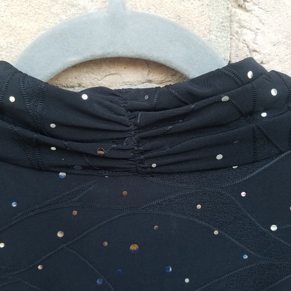 Brittany Black - Black Sleeveless Shirt with Silver Sequins - Picture 7 of 7